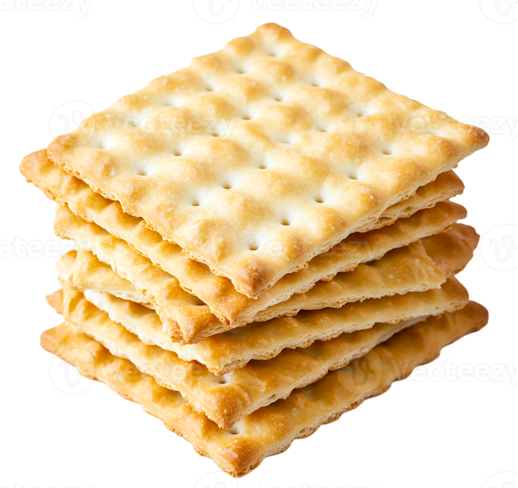 Saltine cracker squares piled png