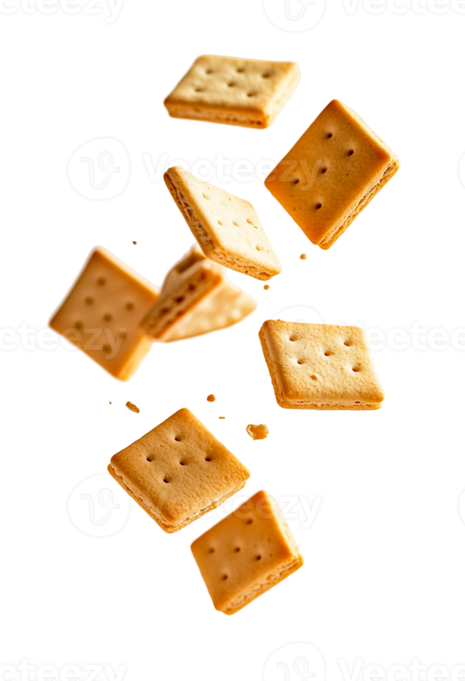 Levitating square crackers png