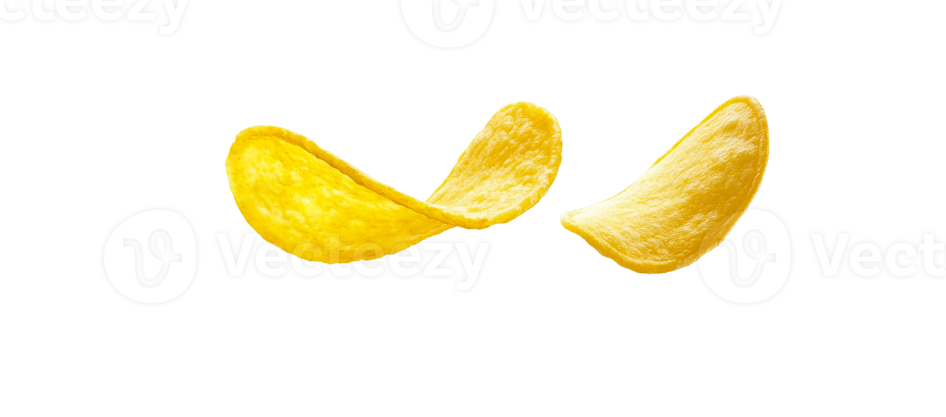 Hovering yellow potato chips png