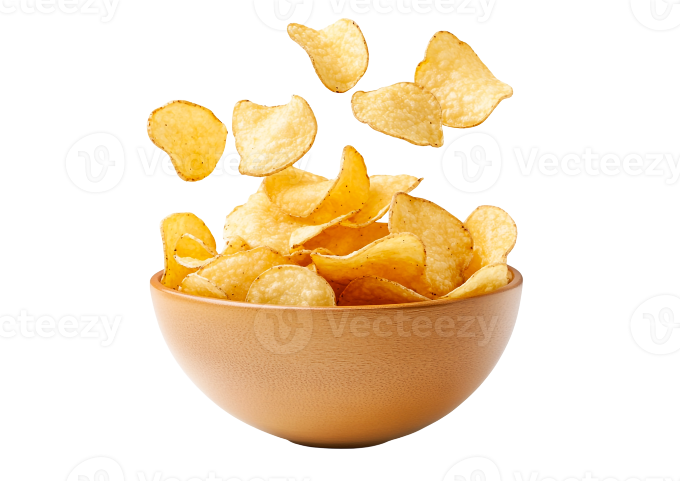 Falling potato chips captured in action png
