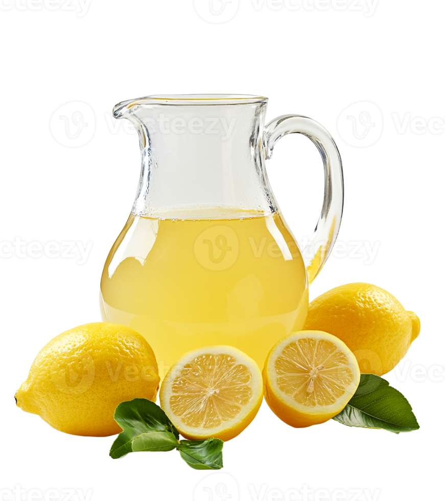 A pitcher of fresh lemonade png