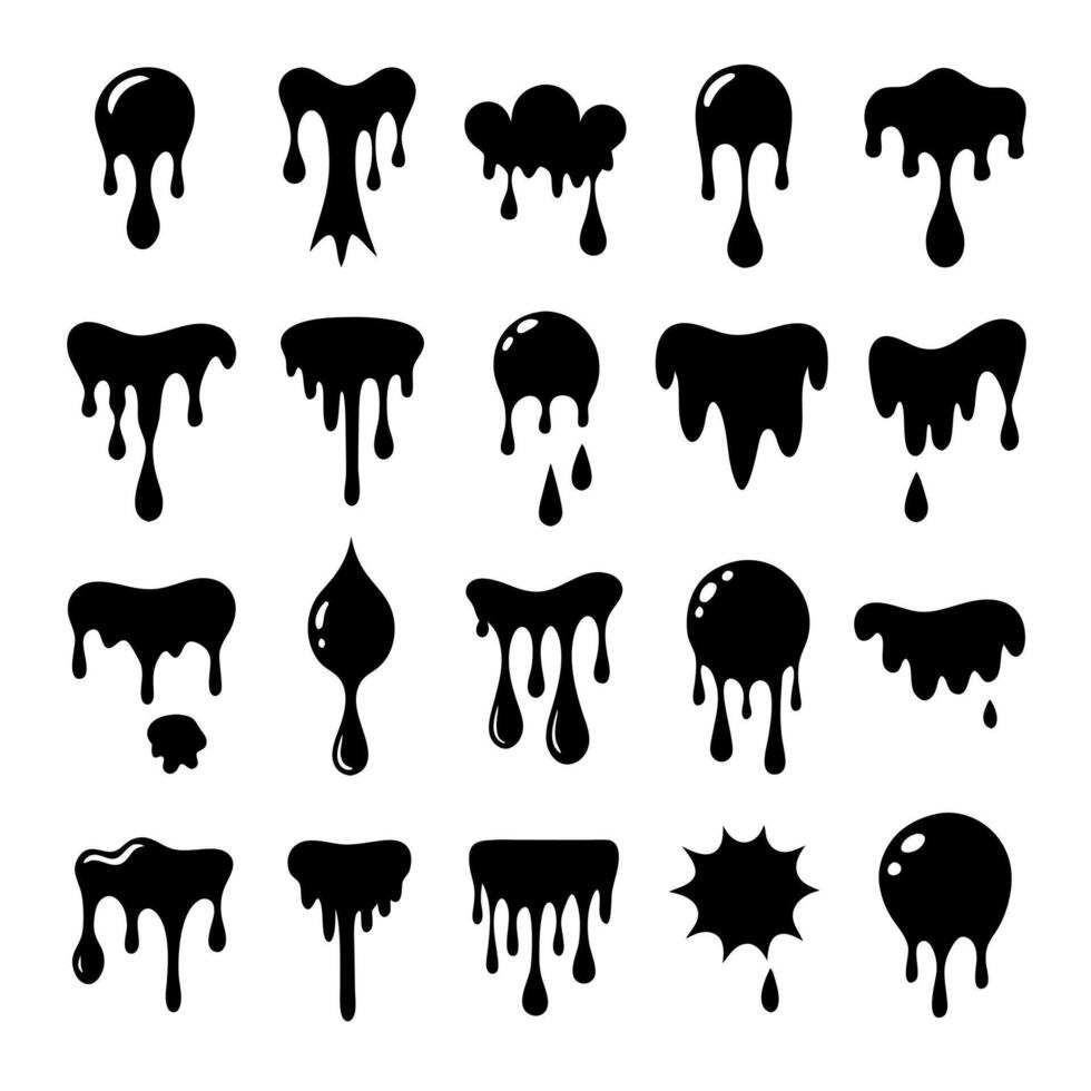 Dripping Liquid Shapes vector
