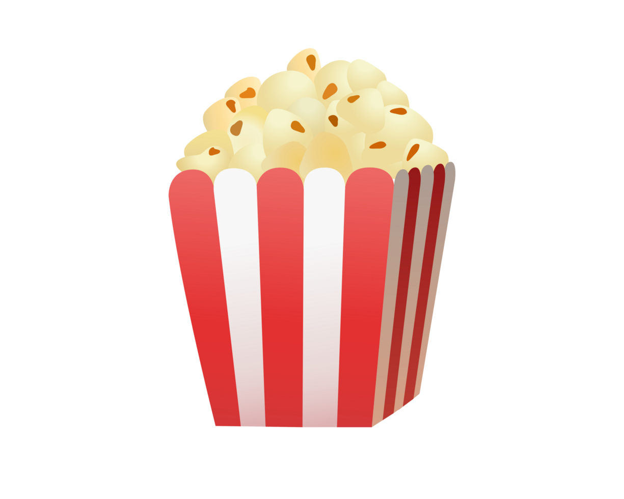 Sweet butter pop corn junk food icon png