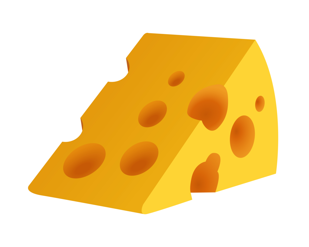 Orange cheese icon with holes png