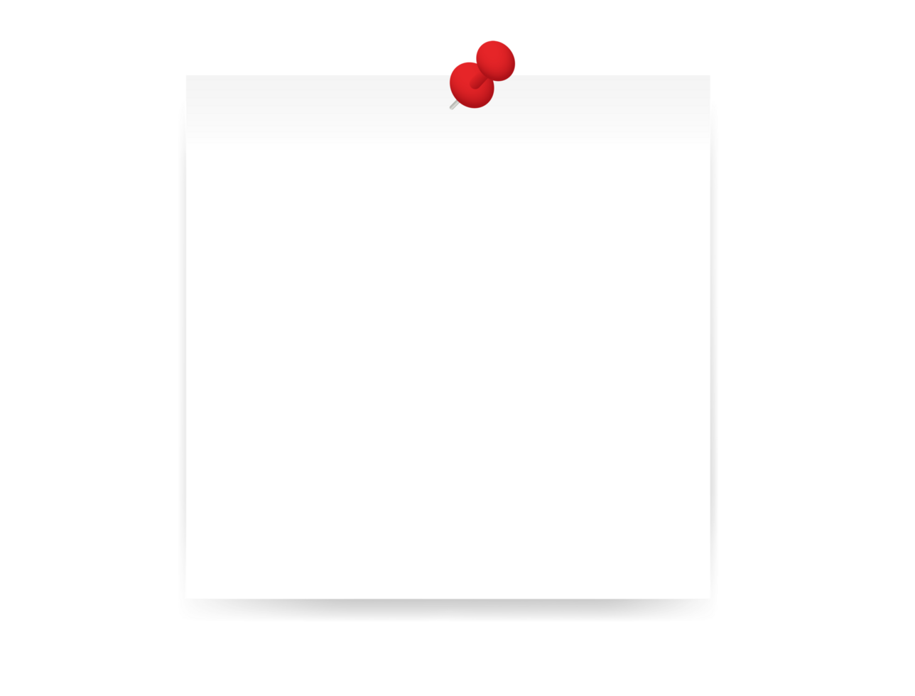 White memo notepad paper with shadow png