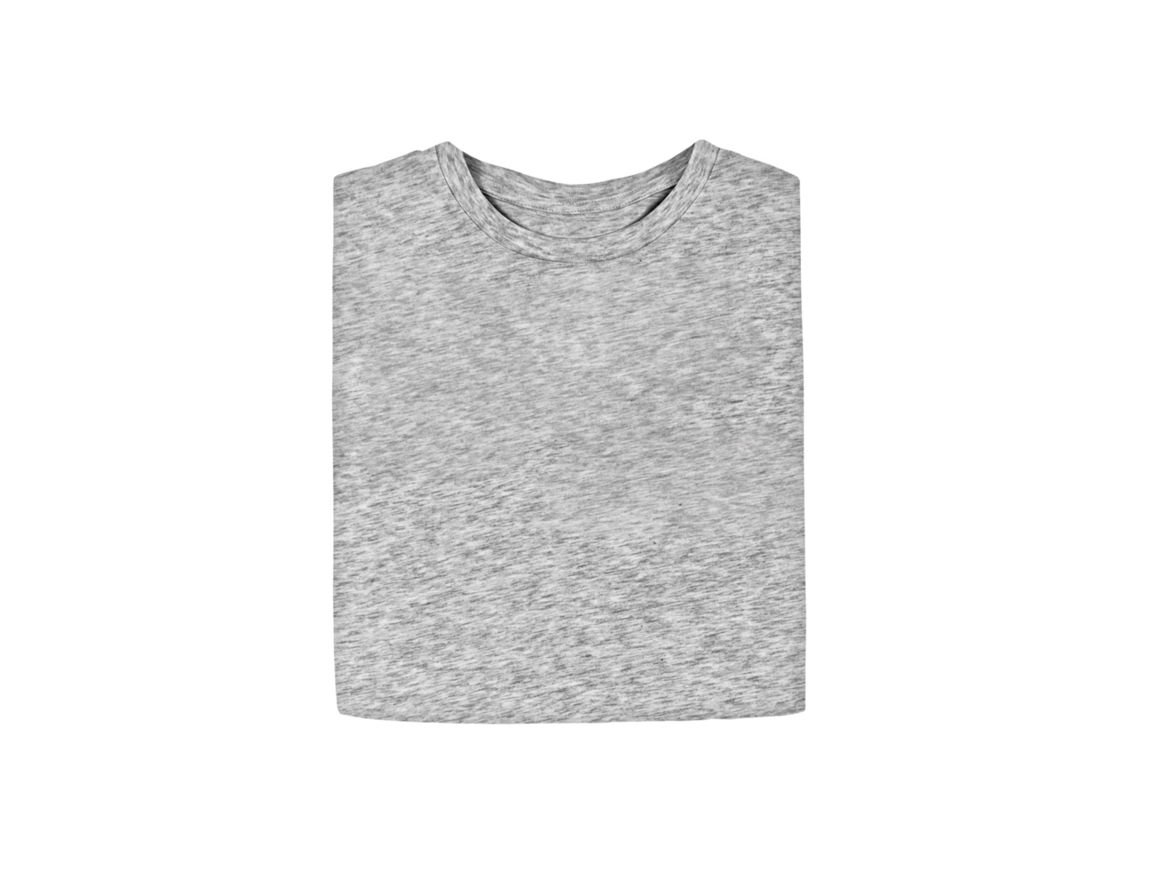 Folded grey blank textured T-shirt product for design concept mock up png
