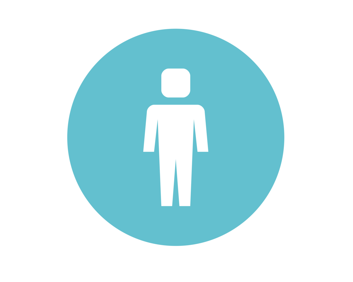 Blue man restroom circle icon button with iconography of man and woman png