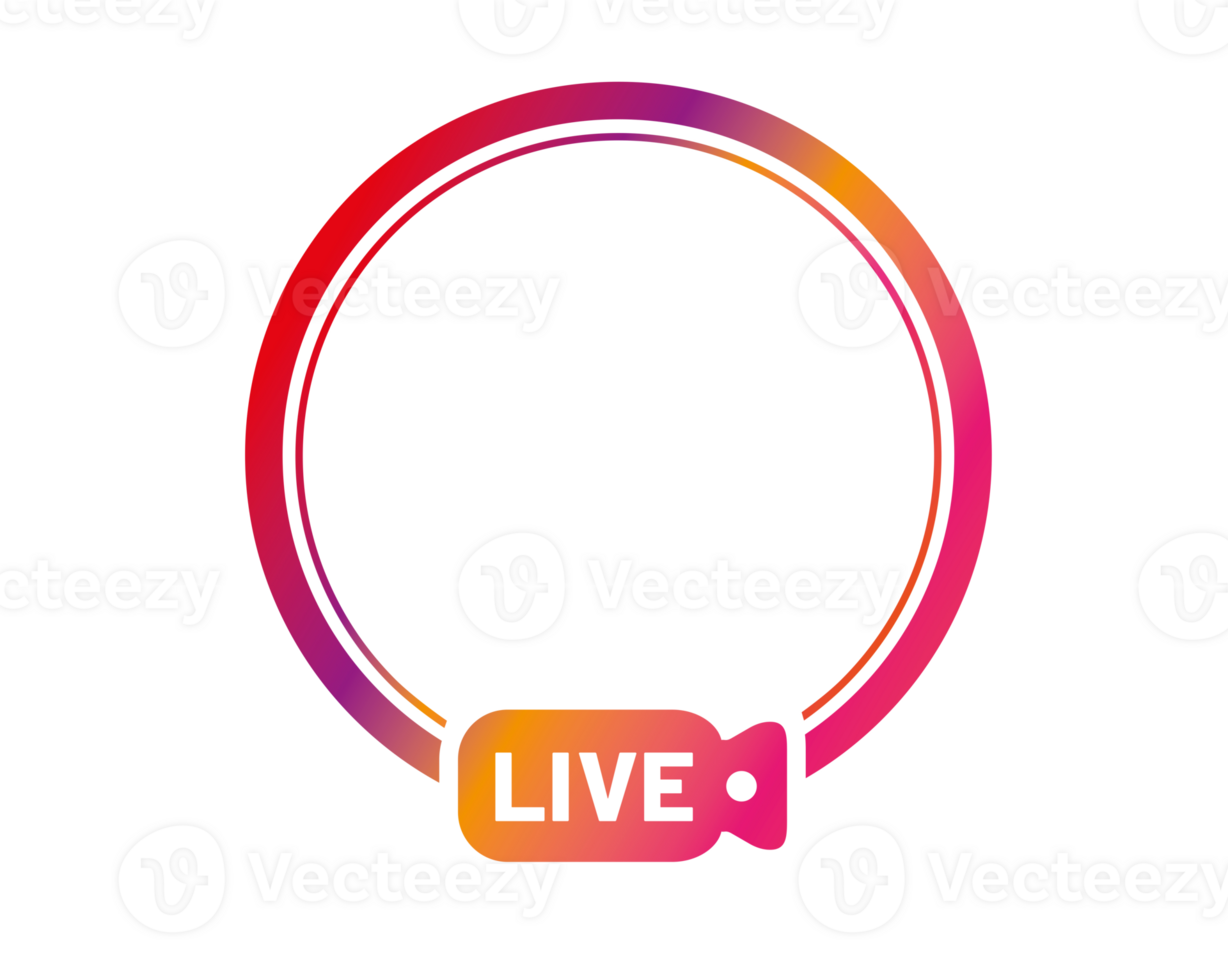 Gradient social media internet live flat icon png