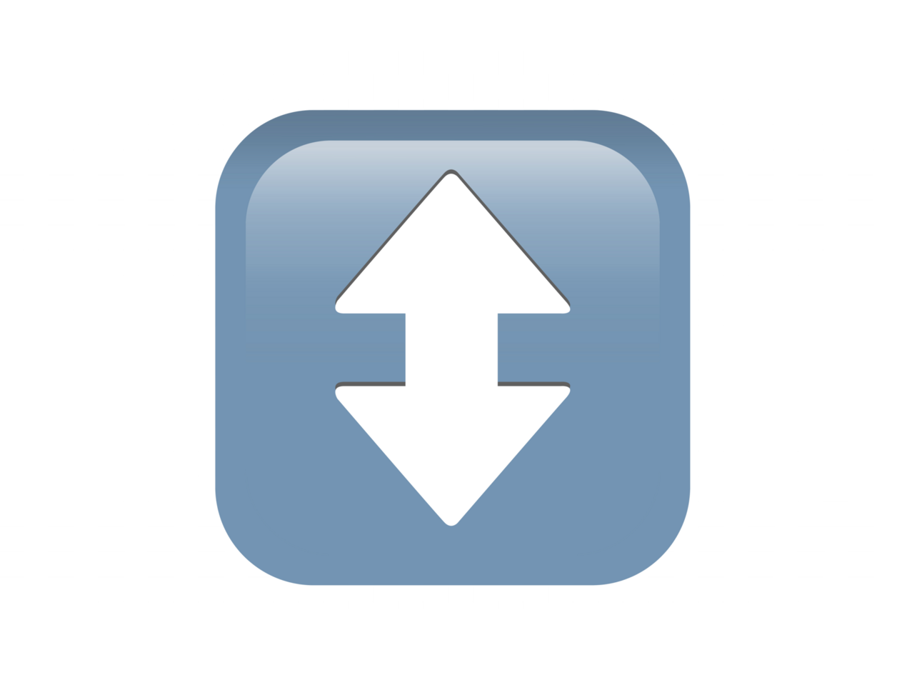 Gradient arrowheads, pointing up down round corner square icon button png