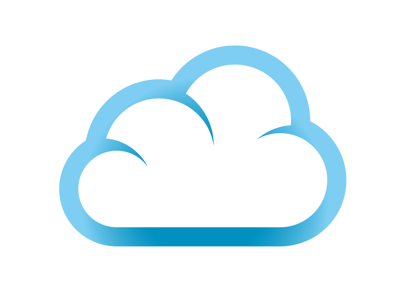 White fluffy cumulus cloud, overcast day icon png