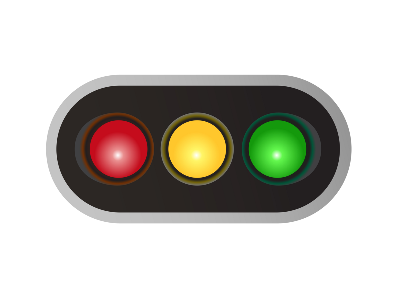 Horizontal left and right road traffic caution light signal icon png