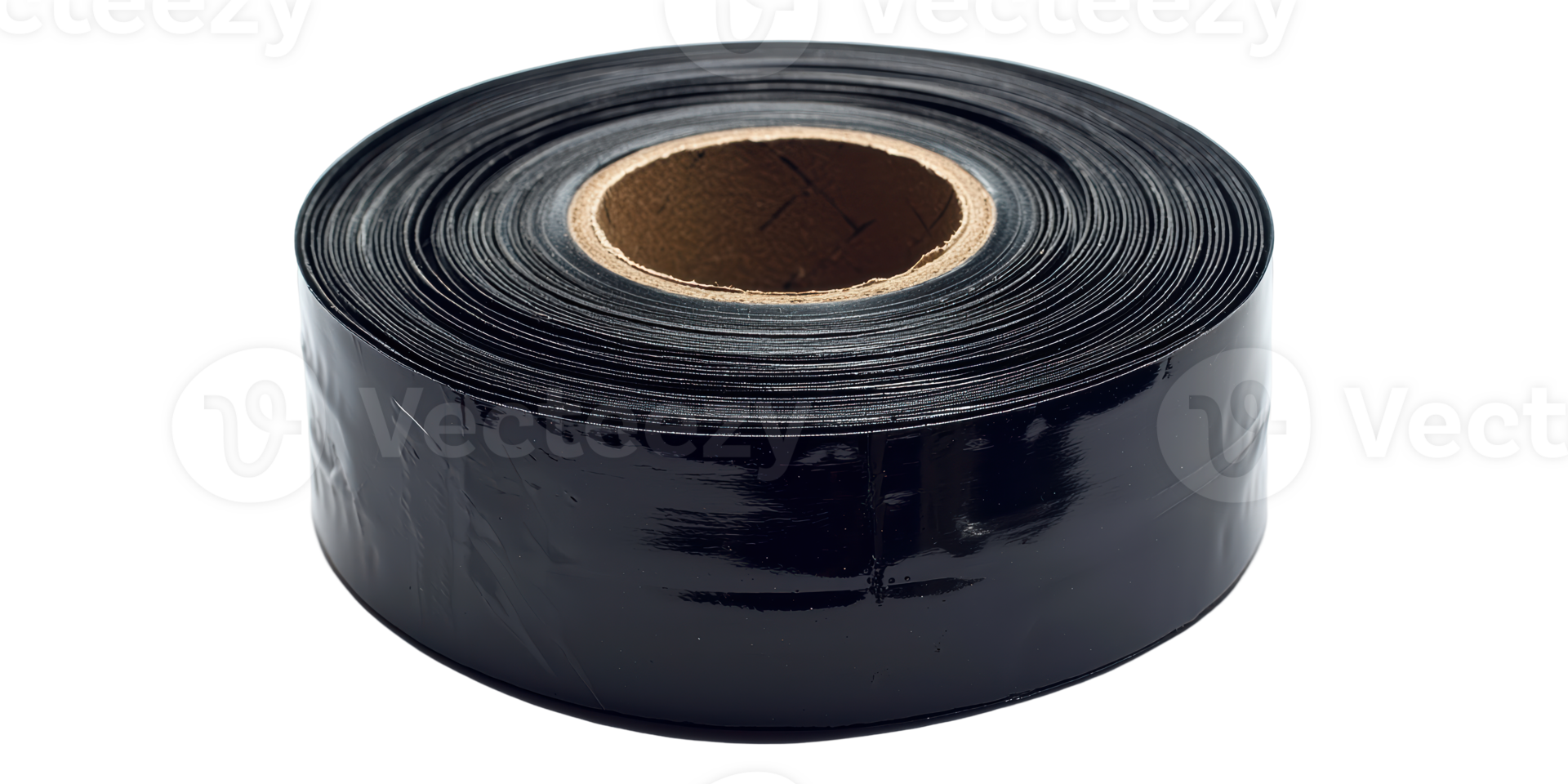 Black electrical tape roll isolated on transparent background png