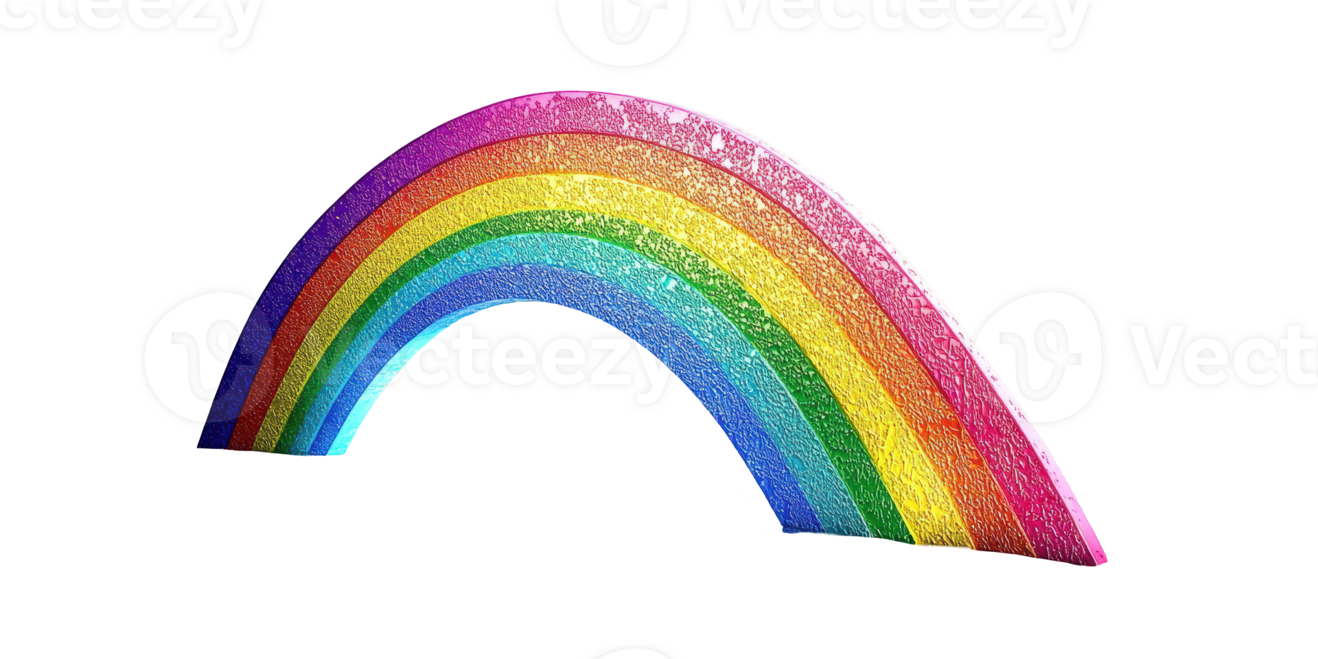 Colorful foam rainbow arch isolated on transparent background png