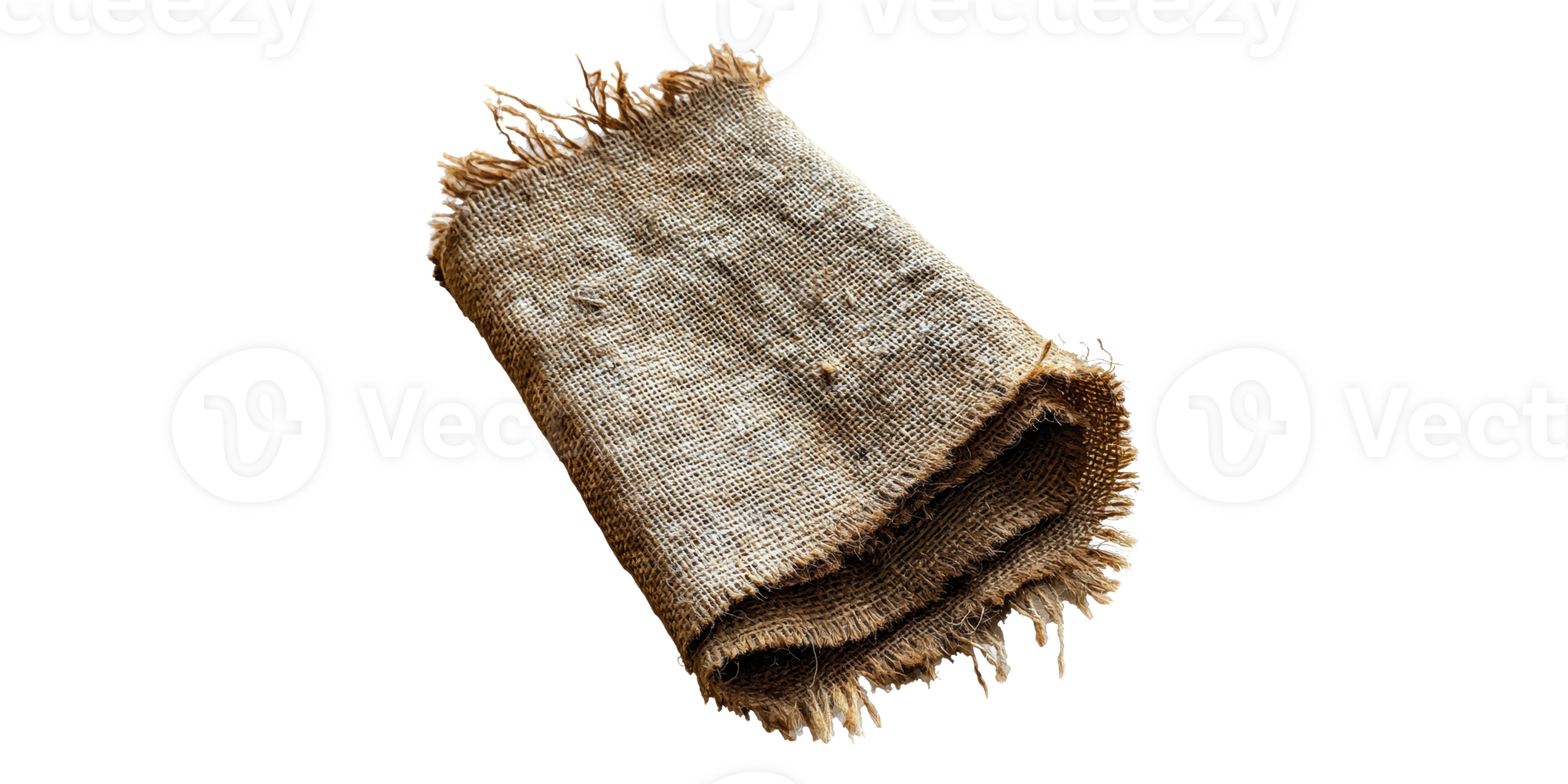 Woven burlap fabric isolated on transparent background png