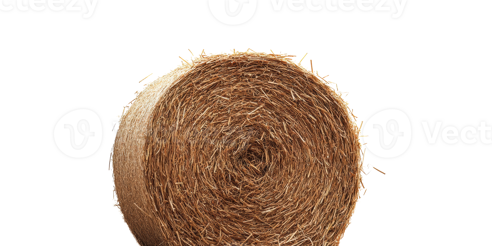 Round hay bale isolated on transparent background png