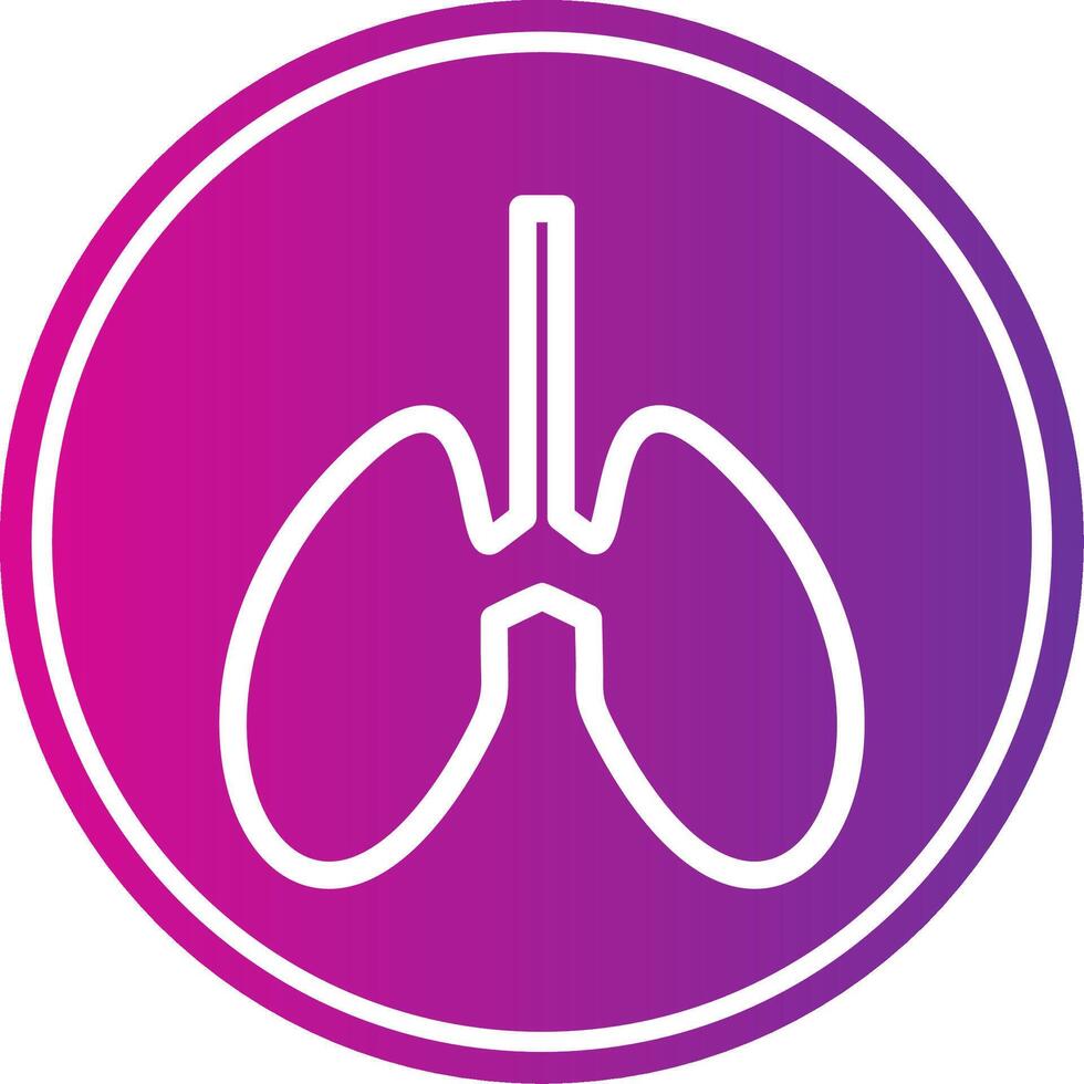Lungs Colorful Style vector