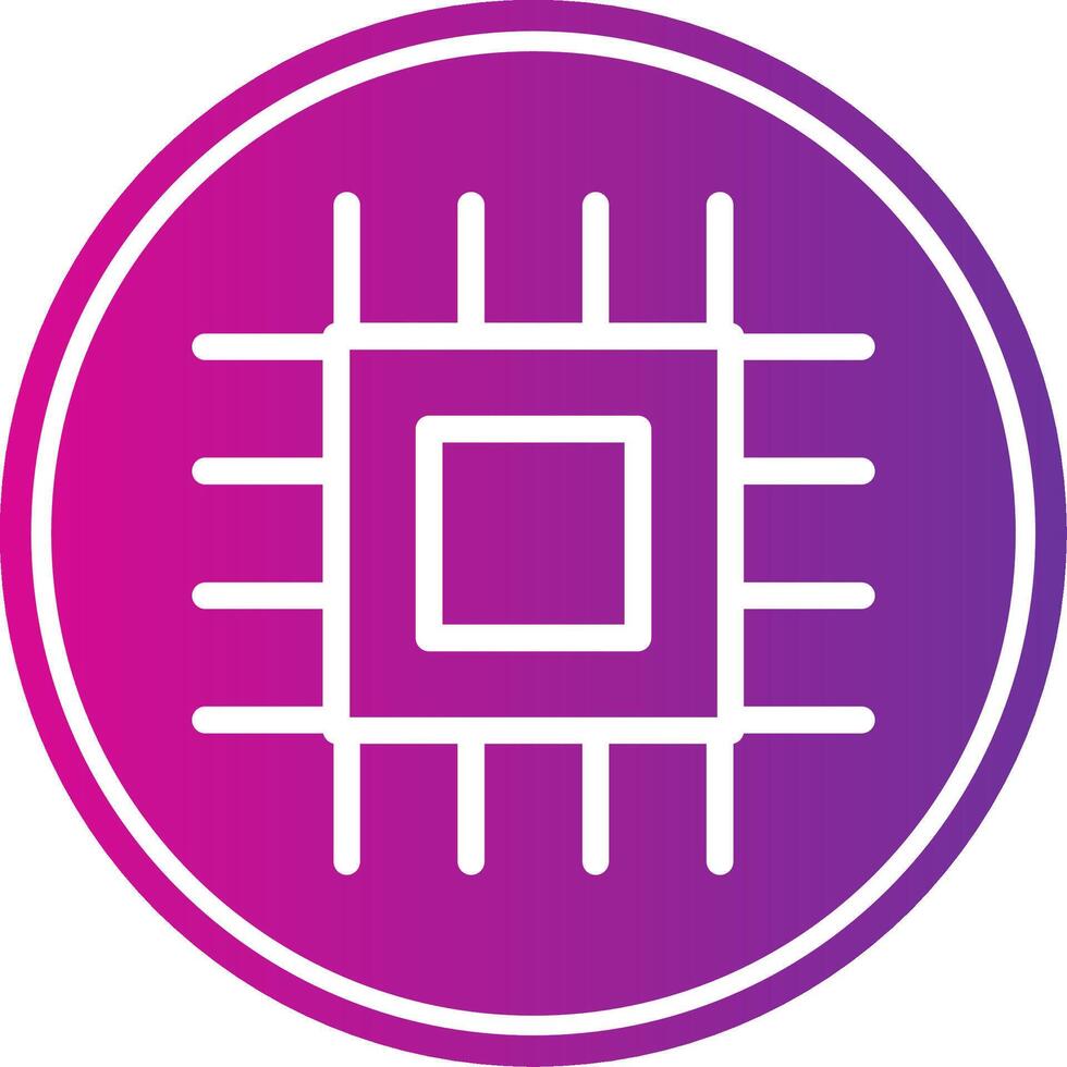 Cpu Colorful Icon Style Design vector