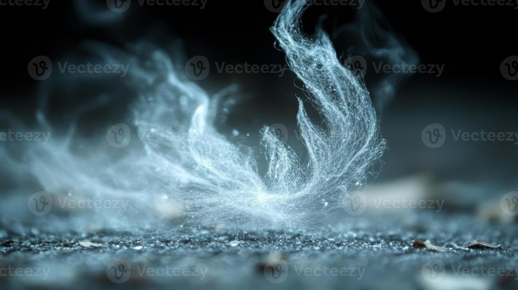 A close up of a feather floating in the air photo