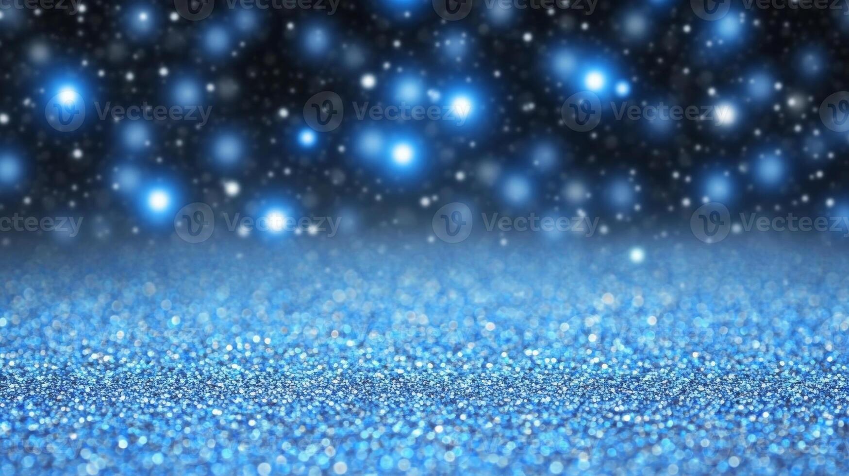 Blue glitter background with stars photo