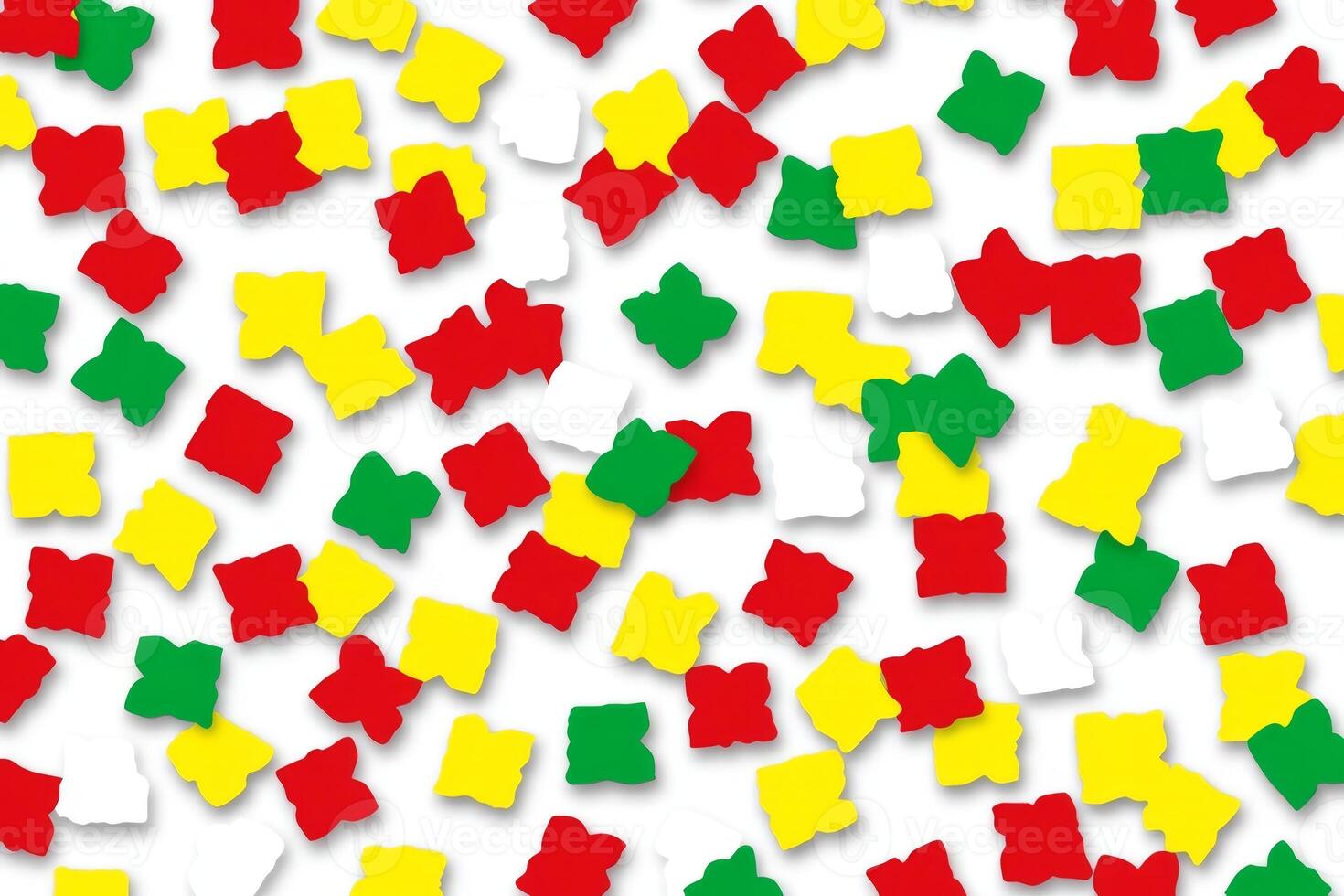 Abstract Colorful Pattern with Scattered Geometric Shapes photo