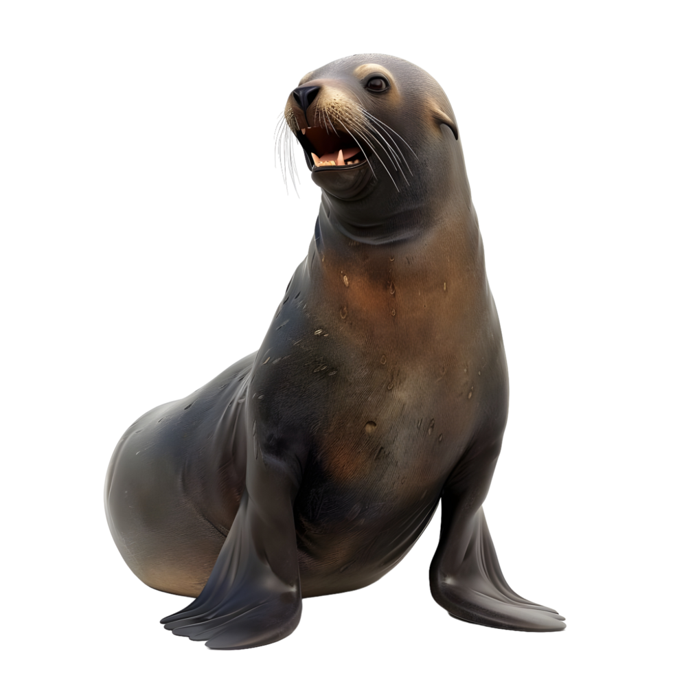 Sea Lion side view isolated on transparent background png