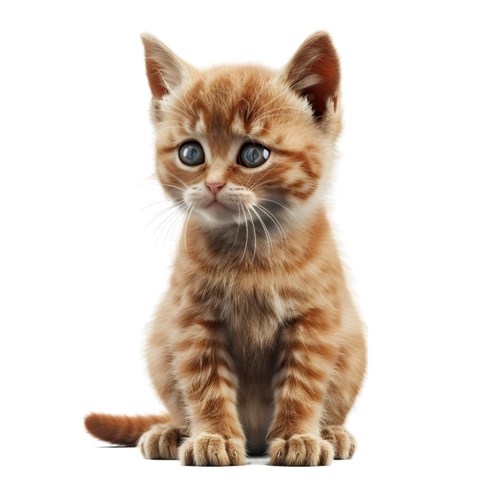 Kitten isolated on transparent background png