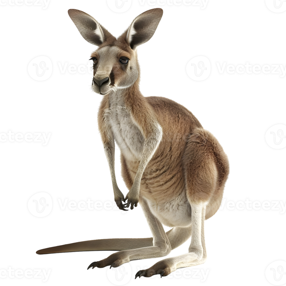 Relaxed Kangaroo Isolated on Transparent Background png