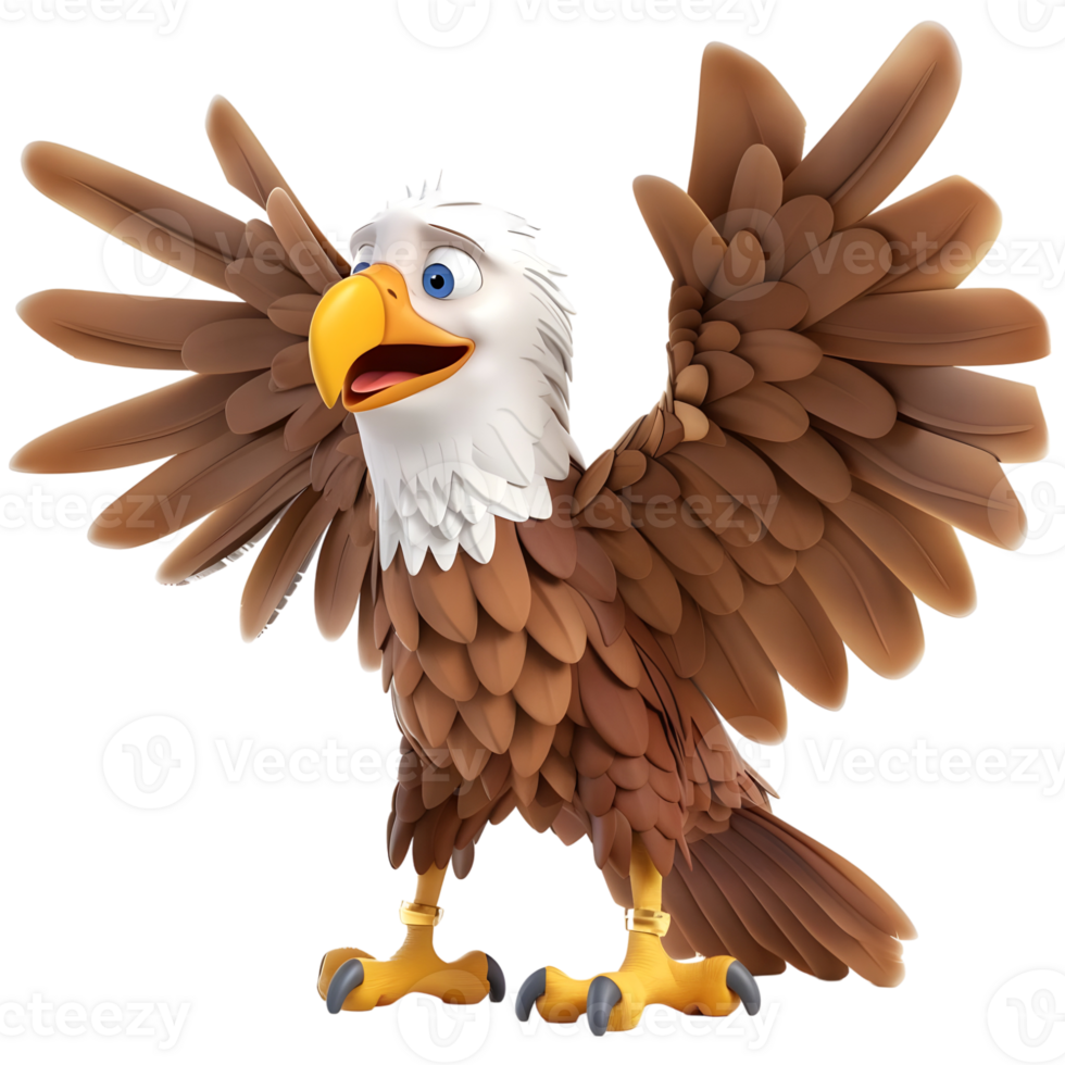 Cartoon Eagle isolated on transparent background png