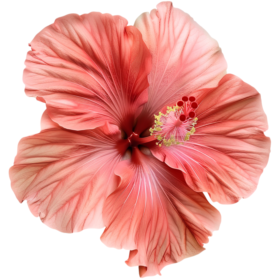 hibiscus flower isolated on transparent background png