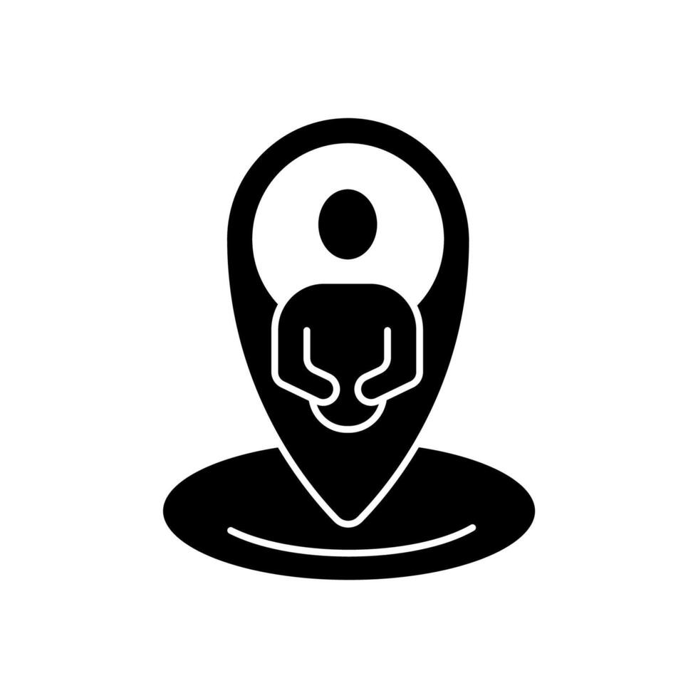 here . Simple element illustration. here concept outline symbol design. vector