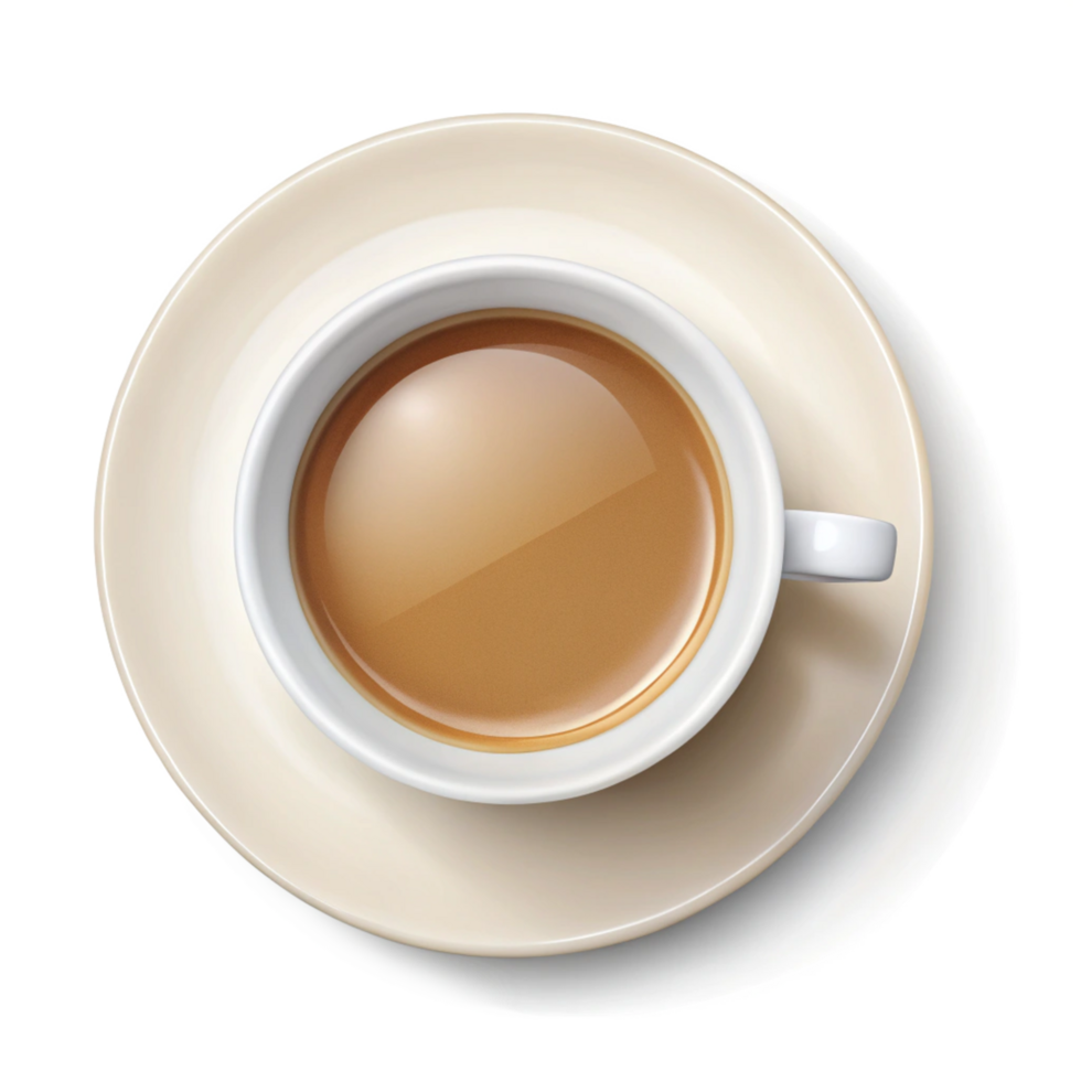top view tea isolated on transparent background png