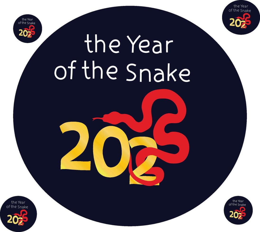 the year of the snakes vector