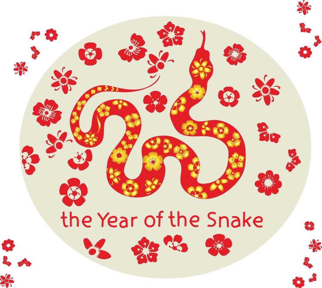 the year of the snake vectors