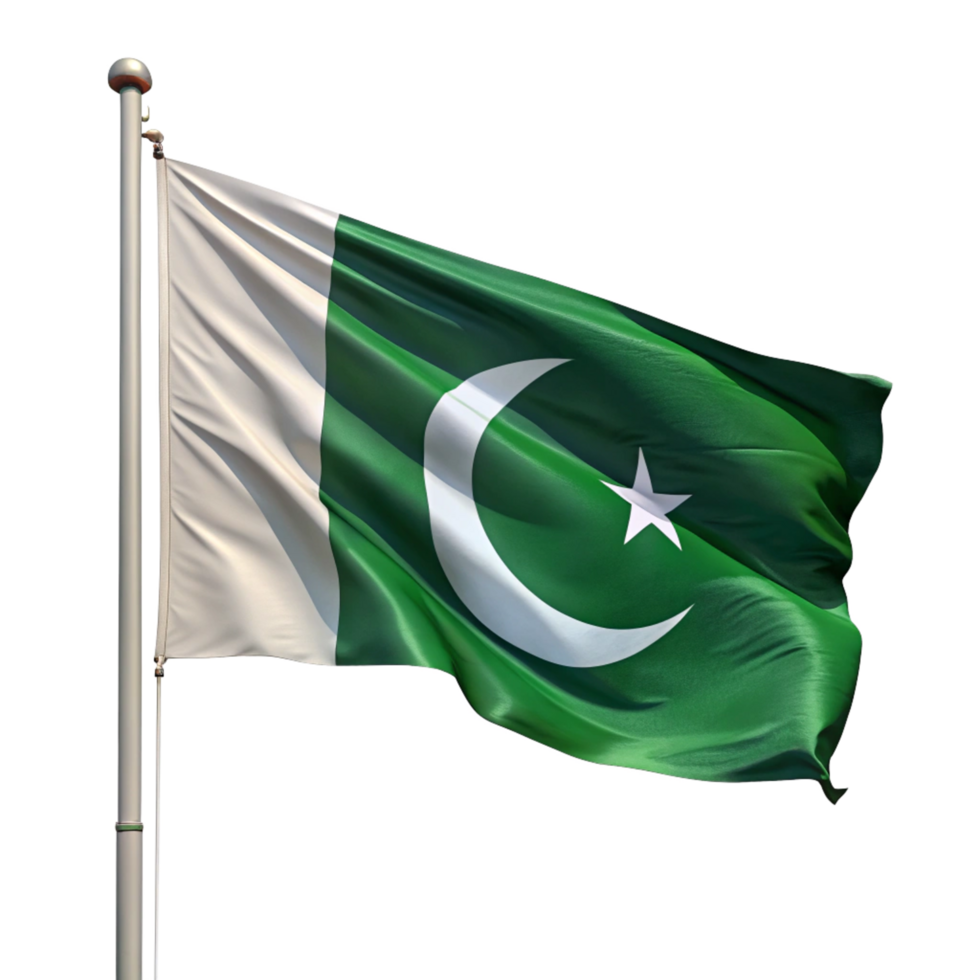 pakistan flage 3d map isolated on transparent background png