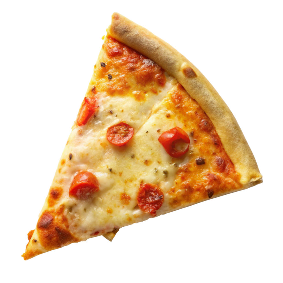 quattro-formaggi pizza slice isolated on transparent background png
