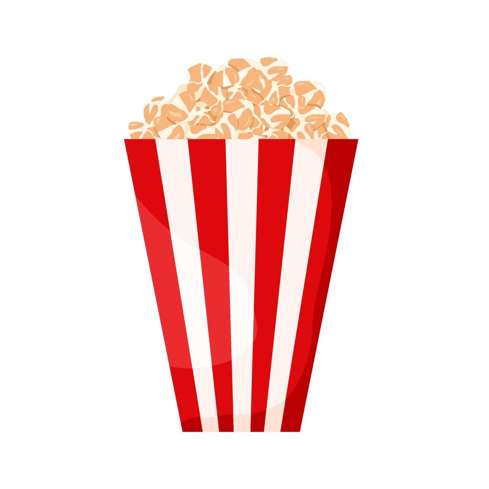 popcorn in a red box vector