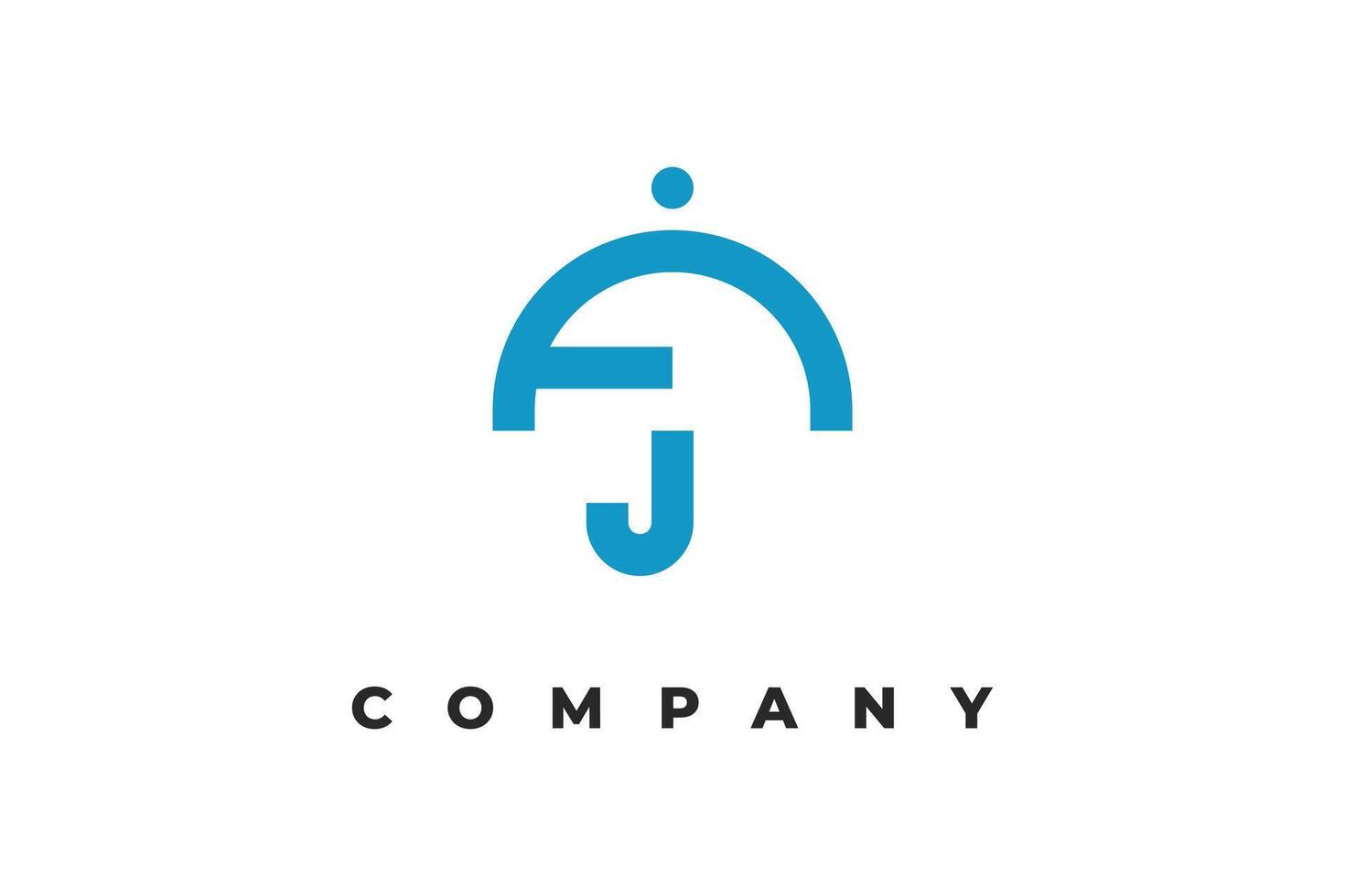 letter a and umbrella logo design vector