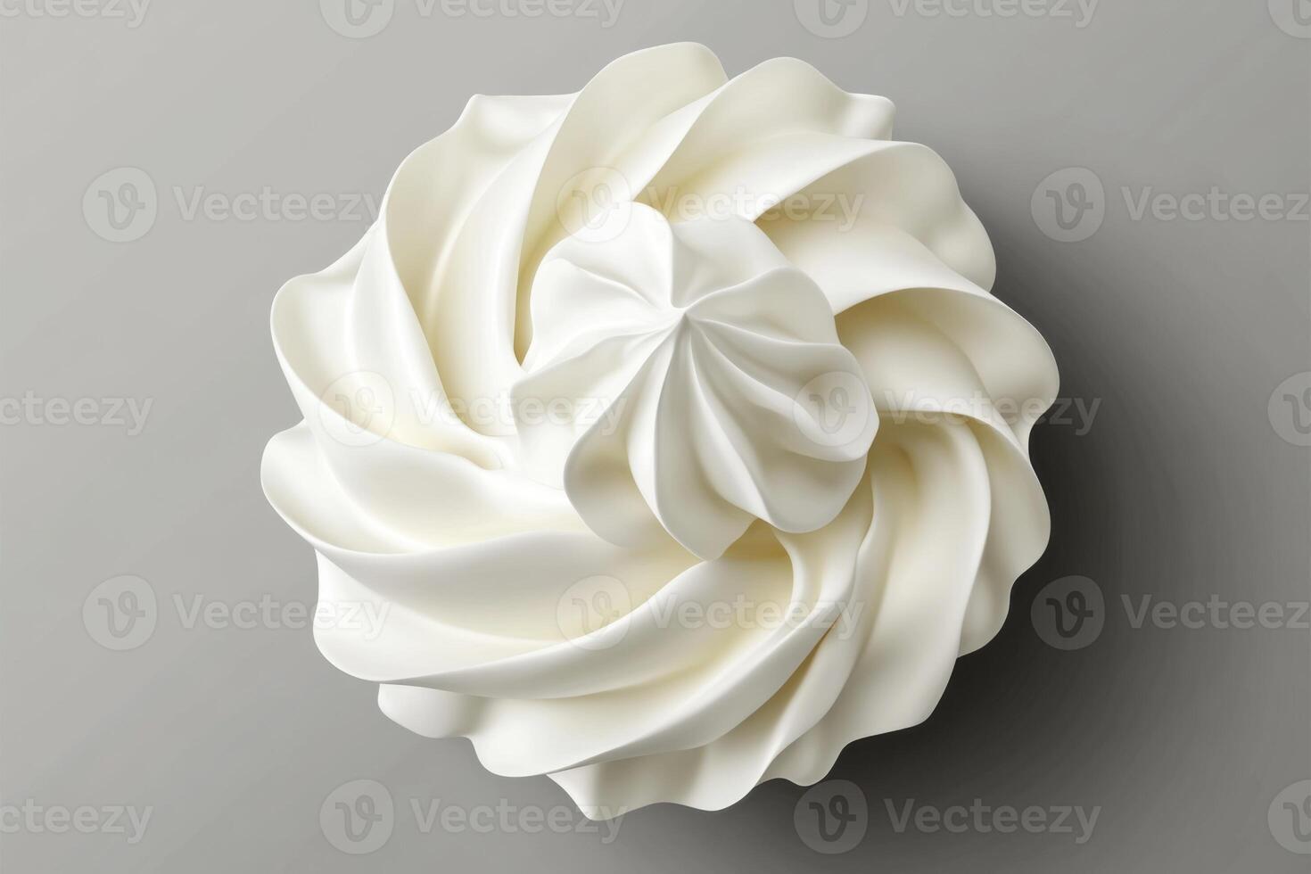 Whipped cream swirl artfully crafted for desserts and treats in a minimalistic style photo