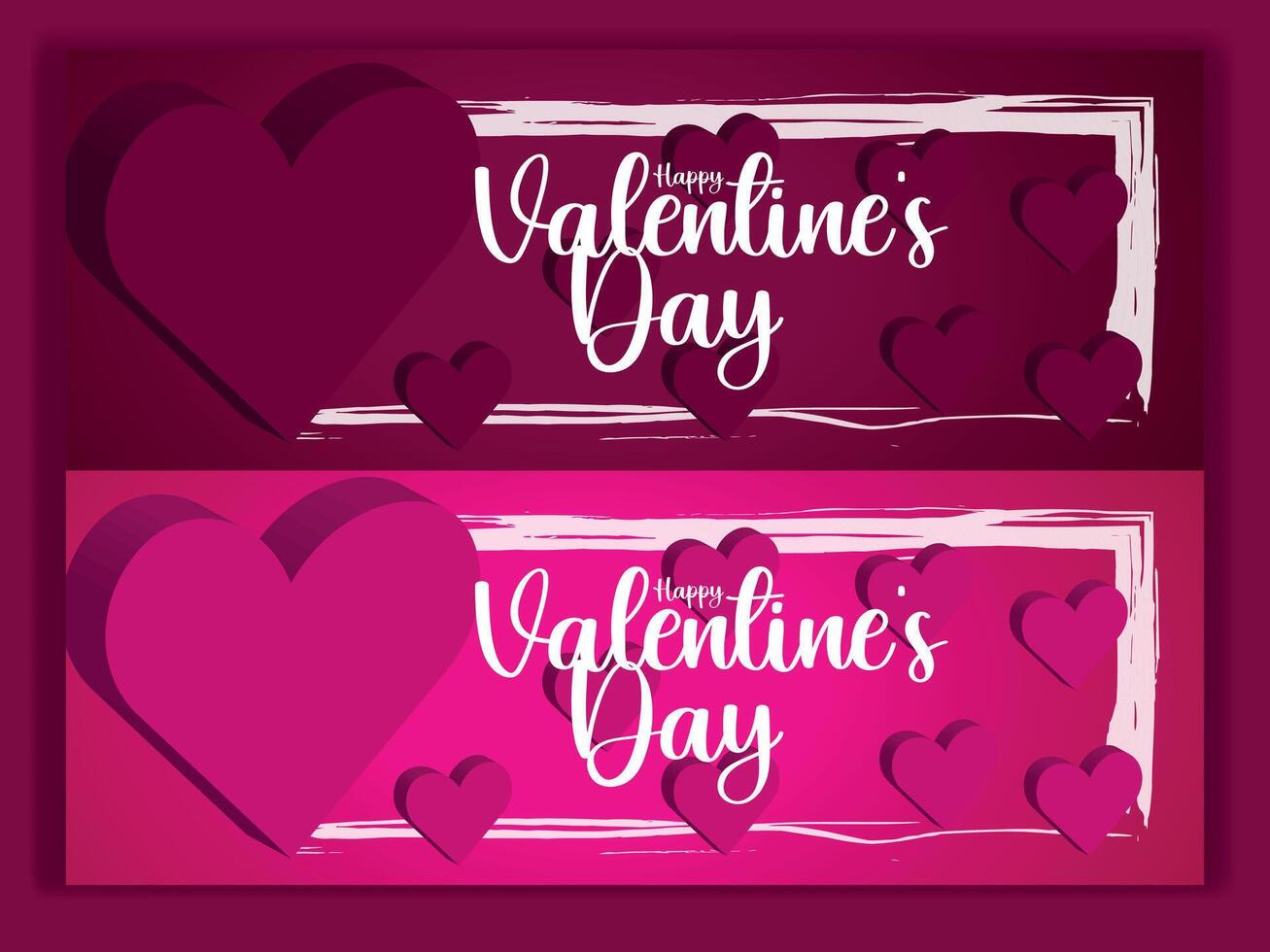Happy Valentines Day Background design with heart shape vector