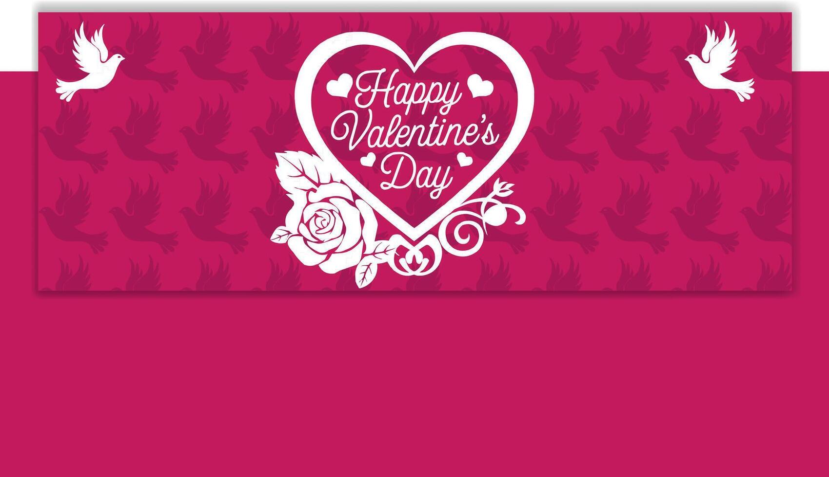 Happy Valentines day with Heart Background Design Template vector