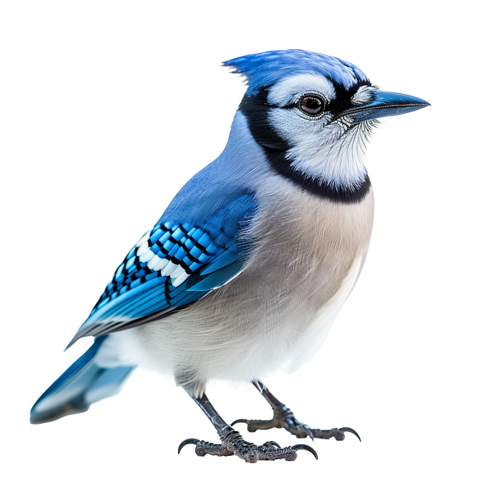 Blue Jay Bird Vivid Colors Detailed Feathers Wildlife Nature png