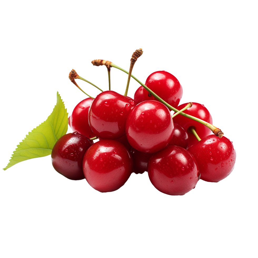 Juicy Red Cherries Fresh Fruit Delightful Snack png