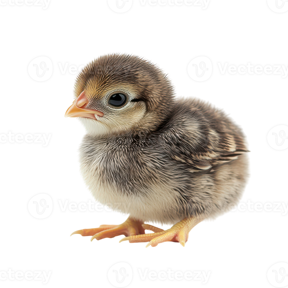 A fluffy chick exploring its surroundings in gentle light png