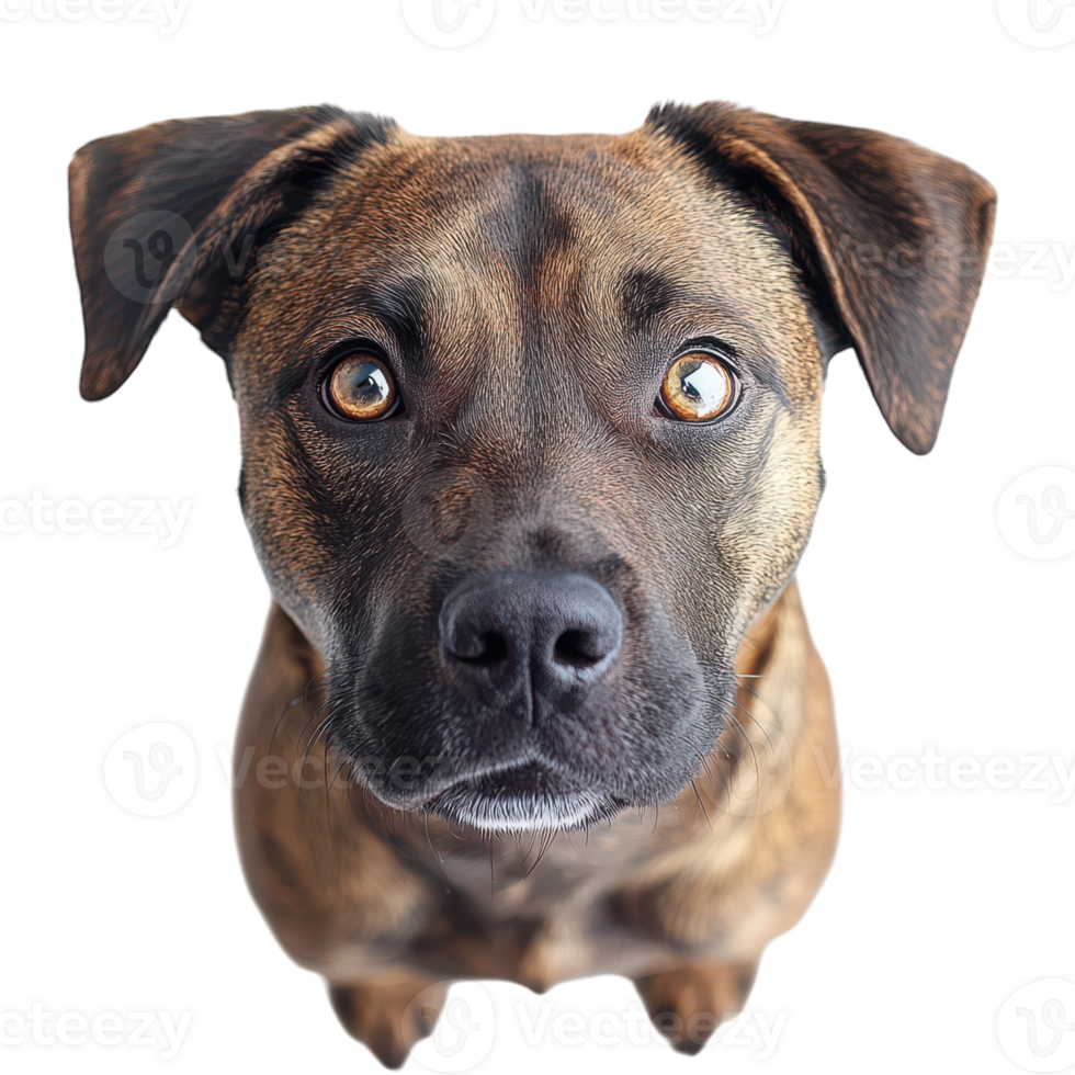 Adorable dog gazing curiously at the camera indoors png