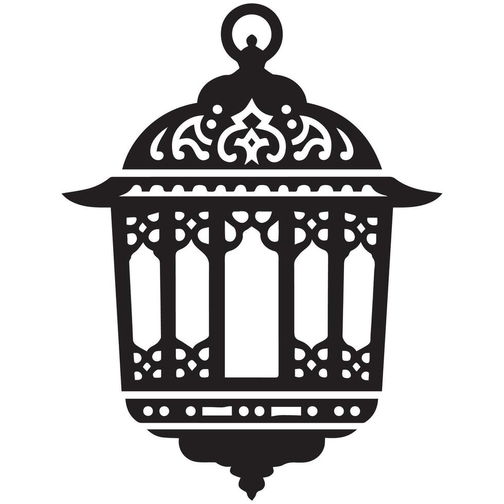 Minimalist Peaceful Lantern Silhouette vector