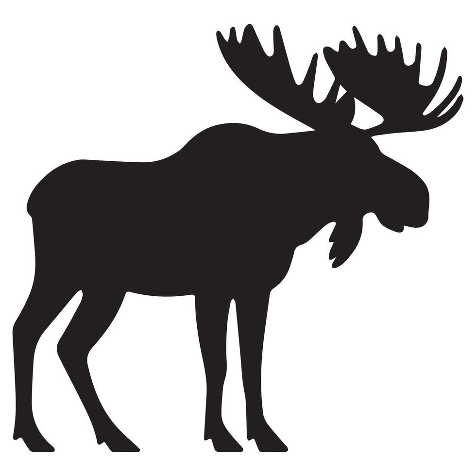 Regal Elk Silhouette Design vector