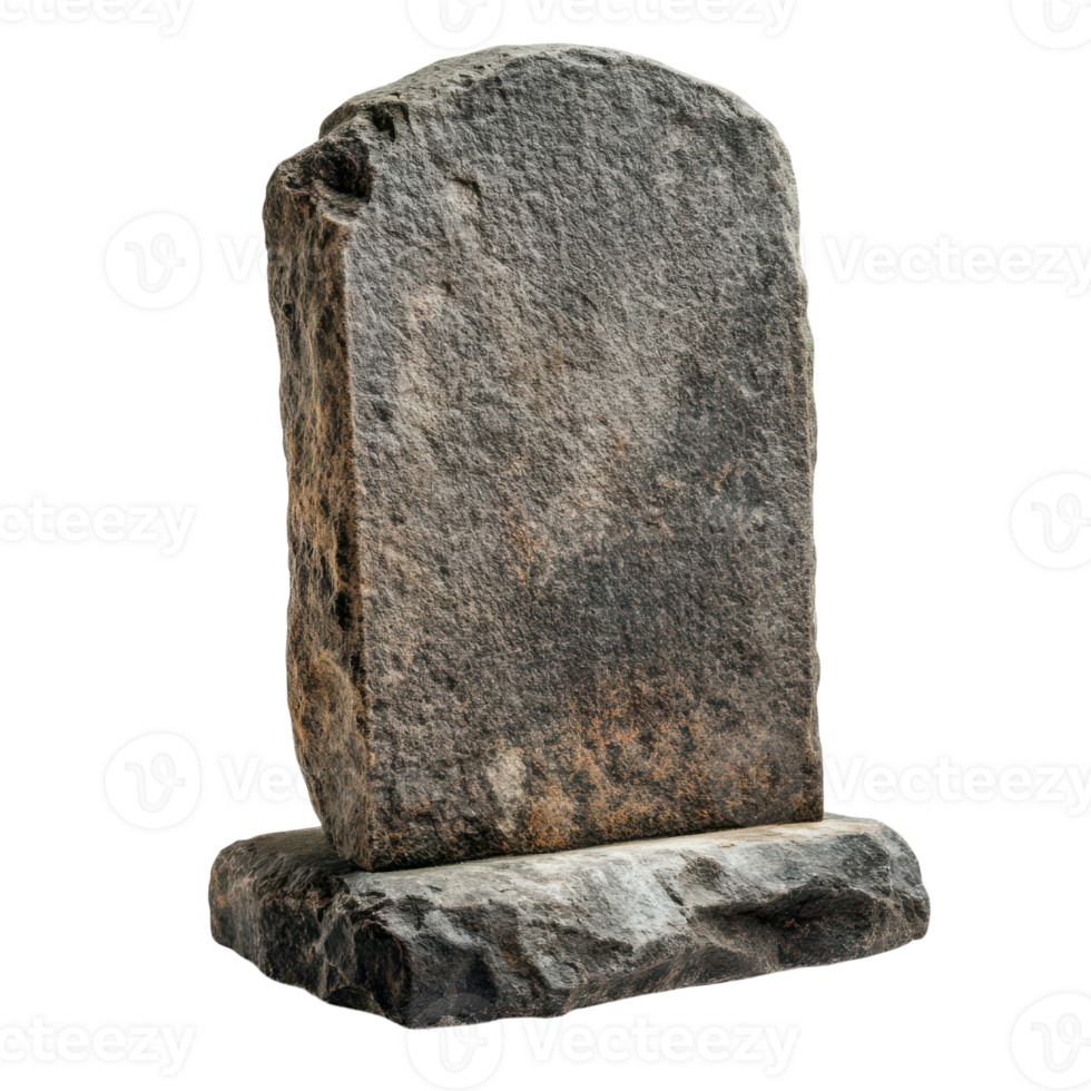 Ancient stone monument standing alone on a white background png