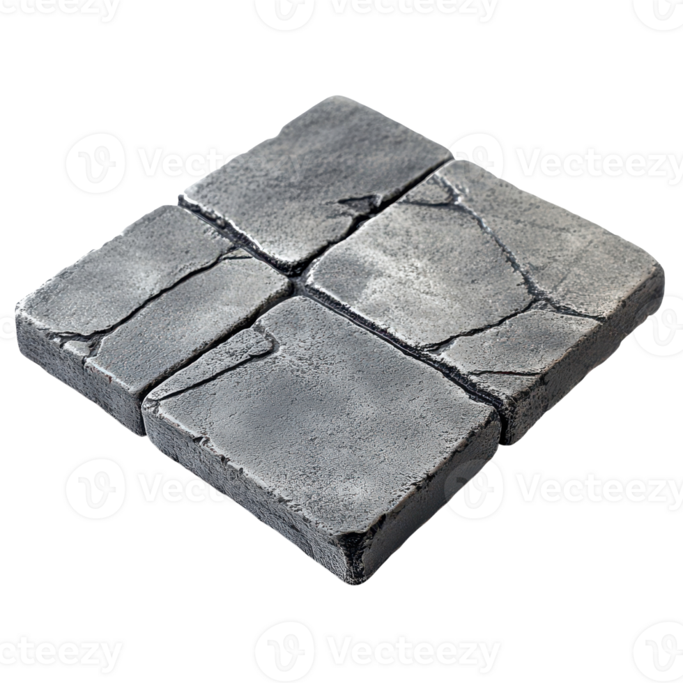 Textured gray stone tiles arranged in a modern pattern png
