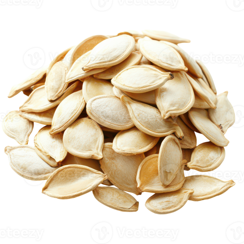 Nutritious Pumpkin Seeds Isolated on a White Background for Healthy Snack Imagery png