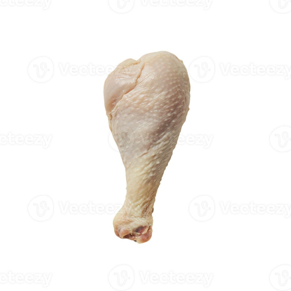 Raw Chicken Leg on White Background for Culinary Use and Recipe Ideas png